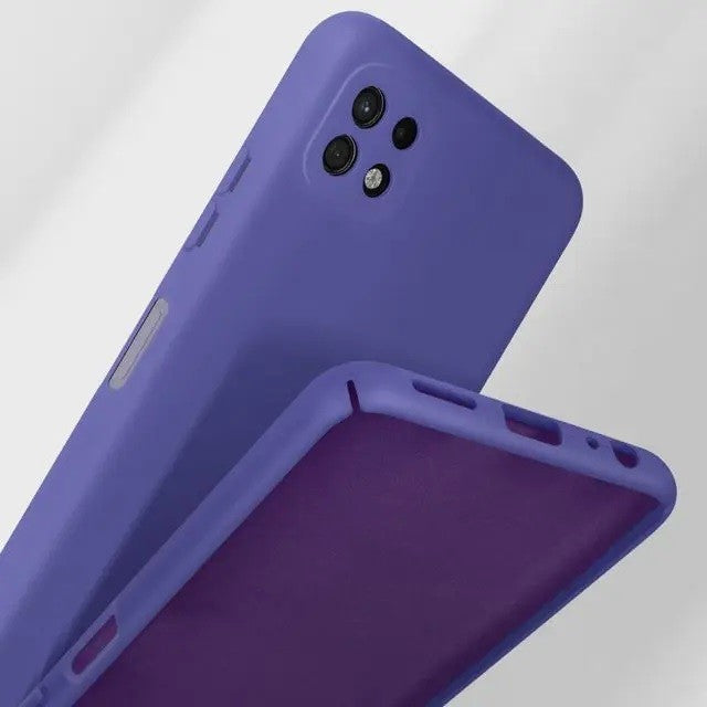 Husa protectie Kaveny pentru Samsung A22 5G Liquid Silicone Mov