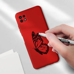Husa protectie Kaveny pentru Samsung A22 5G Liquid Silicone Rosu