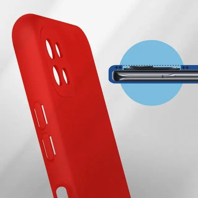Husa protectie Kaveny pentru Samsung A22 5G Liquid Silicone Rosu