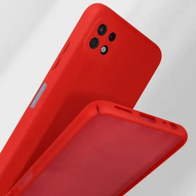 Husa protectie Kaveny pentru Samsung A22 5G Liquid Silicone Rosu