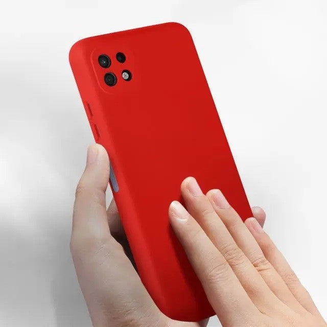 Husa protectie Kaveny pentru Samsung A22 5G Liquid Silicone Rosu