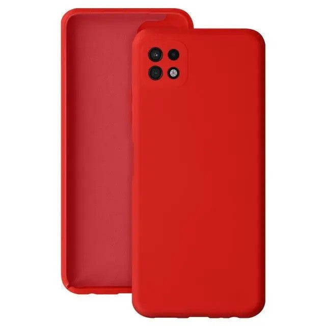 Husa protectie Kaveny pentru Samsung A22 5G Liquid Silicone Rosu