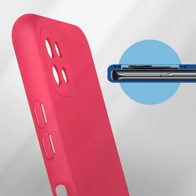 Husa protectie Kaveny pentru Samsung A22 5G Liquid Silicone Roz Fuchsia/Roz