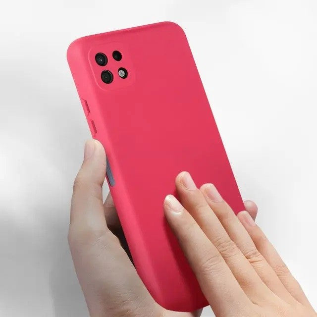 Husa protectie Kaveny pentru Samsung A22 5G Liquid Silicone Roz Fuchsia/Roz