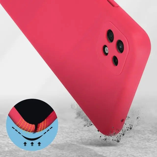 Husa protectie Kaveny pentru Samsung A22 5G Liquid Silicone Roz Fuchsia/Roz