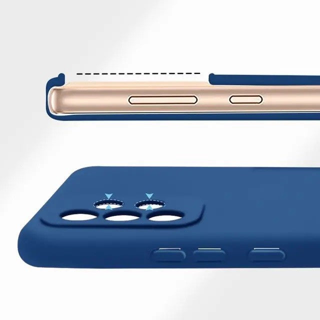 Husa protectie Kaveny pentru Samsung A53 5G Liquid Silicone Albastru Inchis
