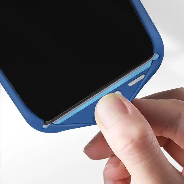 Husa protectie Kaveny pentru Samsung S21 FE Liquid Silicone Albastru Inchis