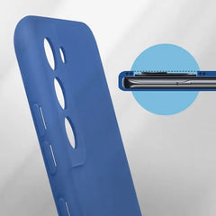 Husa protectie Kaveny pentru Samsung S21 FE Liquid Silicone Albastru Inchis
