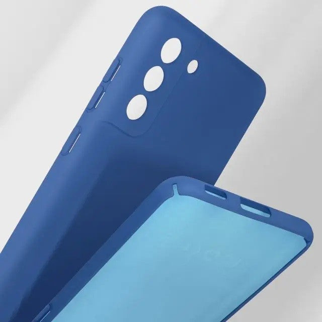 Husa protectie Kaveny pentru Samsung S21 FE Liquid Silicone Albastru Inchis