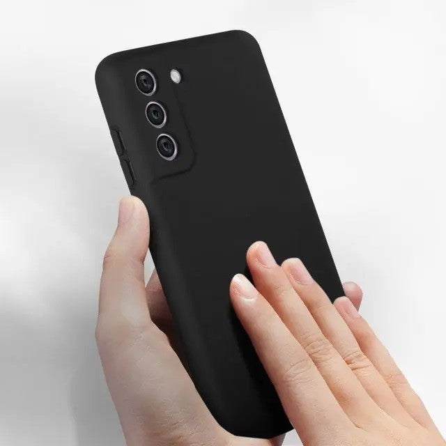 Husa protectie Kaveny pentru Samsung S21 FE Liquid Silicone Negru
