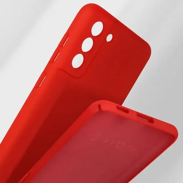 Husa protectie Kaveny pentru Samsung S21 FE Liquid Silicone Rosu