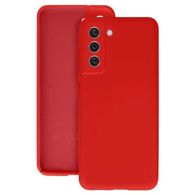 Husa protectie Kaveny pentru Samsung S21 FE Liquid Silicone Rosu