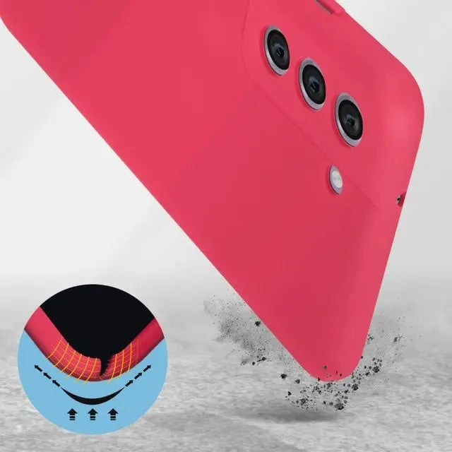 Husa protectie Kaveny pentru Samsung S21 FE Liquid Silicone Fuchsia/Roz