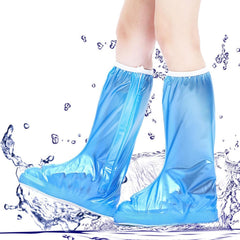 Protectie Incaltaminte pentru Ploaie si Noroi, Kaveny, Impermeabila, Talpa Antiderapanta, cu Fermoar si Capsa, Inaltime 40 cm, Marime L 38-39, Albastru