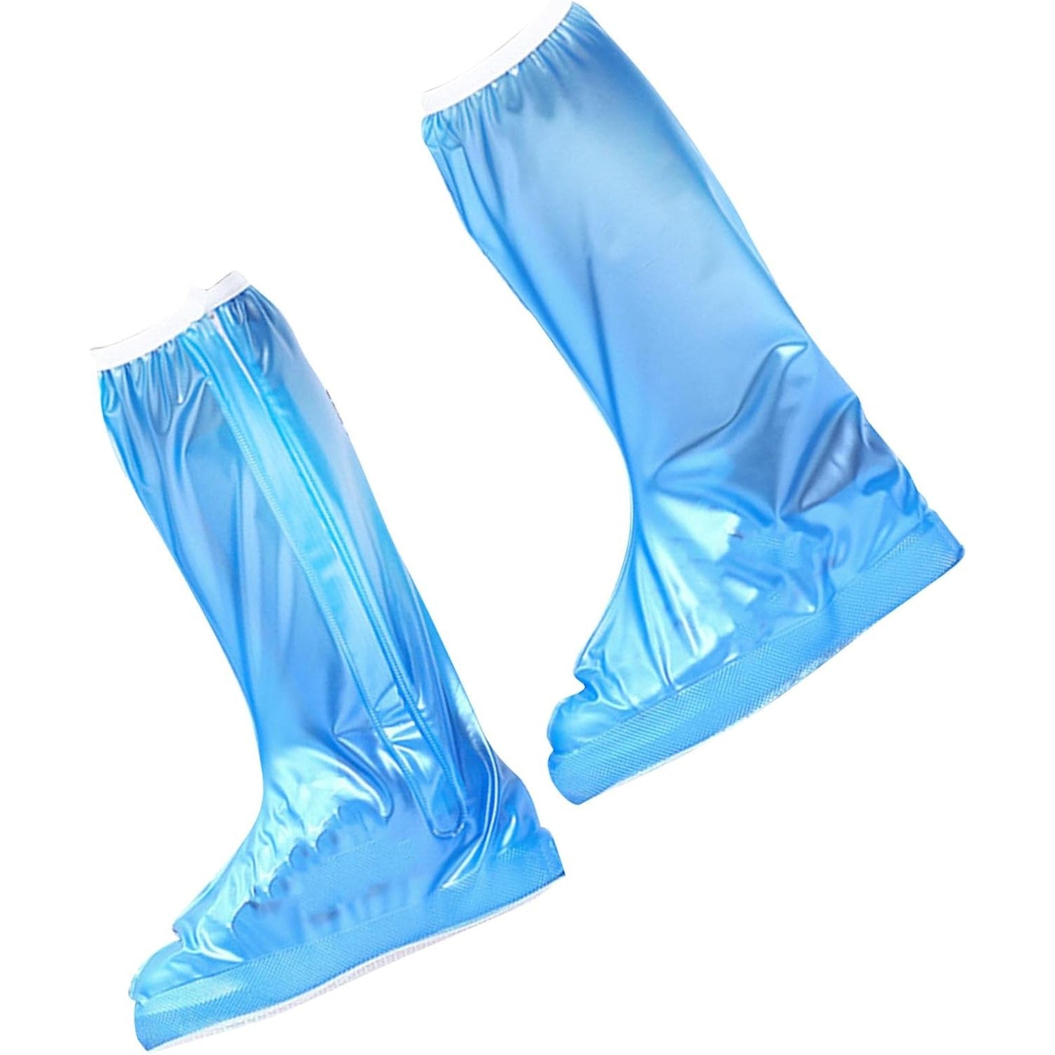 Protectie Incaltaminte pentru Ploaie si Noroi, Kaveny, Impermeabila, Talpa Antiderapanta, cu Fermoar si Capsa, Inaltime 40 cm, Marime XXL 42-43, Albastru