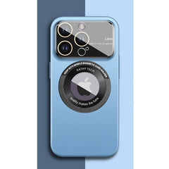 Husa protectie MagSafe Kathy Tech, Kaveny, pentru Apple iPhone 14, Dublu Cerc, Albastru Deschis