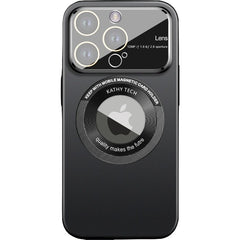 Husa protectie MagSafe Kathy Tech, Kaveny, pentru Apple iPhone 14 Pro, Dublu Cerc, Negru