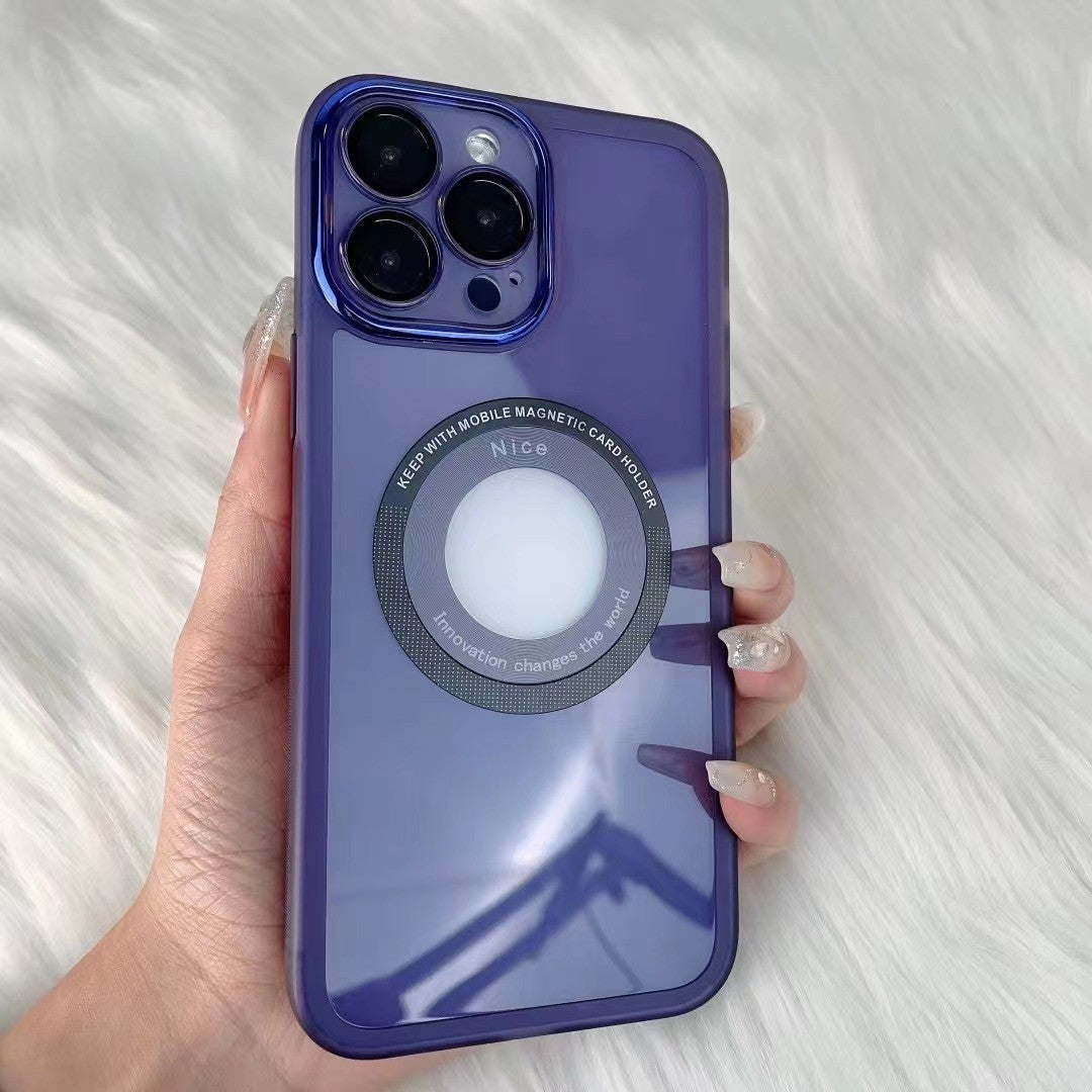 Husa protectie MagSafe TPU, Kaveny, pentru Apple iPhone 11, cu decupaj logo, Folie Sticla Camera, Mov