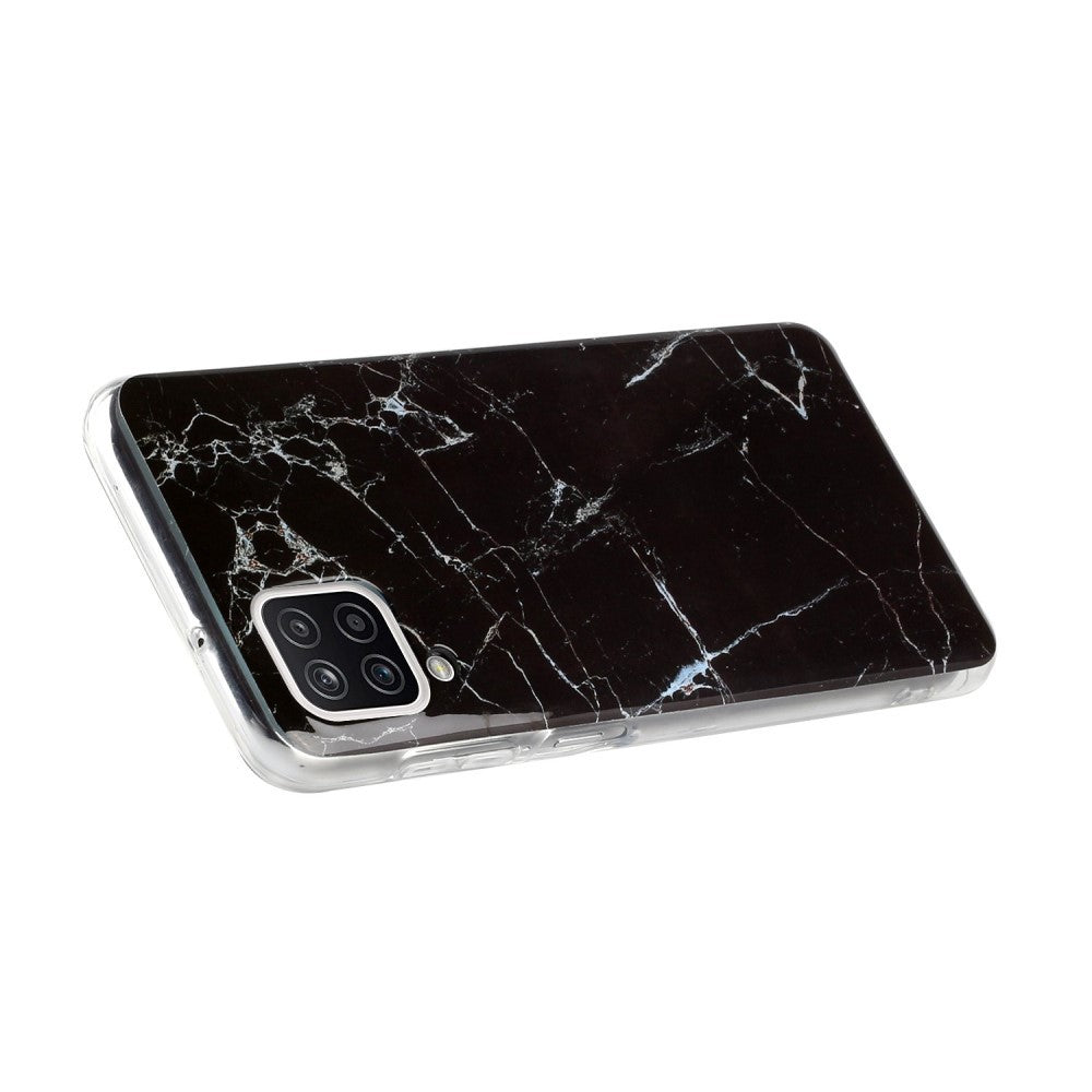 Husa protectie pentru Apple iPhone SE 2020 Soft IMD TPU Marble Negru Suport inclus
