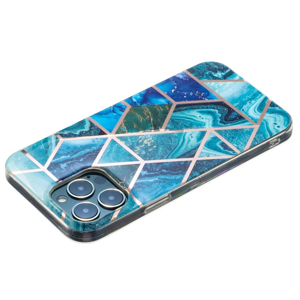 Husa protectie pentru Huawei P Smart Z Soft IMD TPU Marble Geometric Albastru