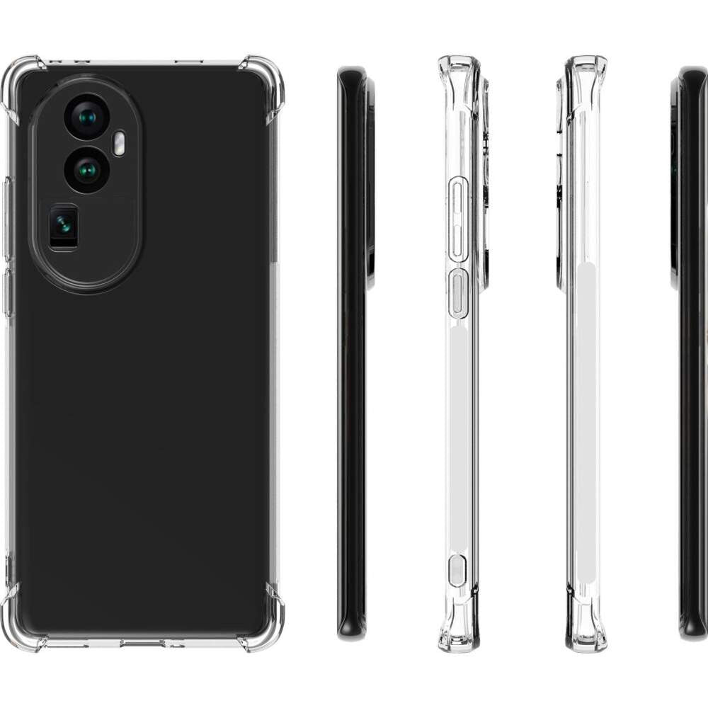 Husa protectie pentru Oppo Reno 7 5G, Kaveny, TPU, Antisoc, Protectie colturi, Rezistenta la impact, 1.5 mm, Transparenta