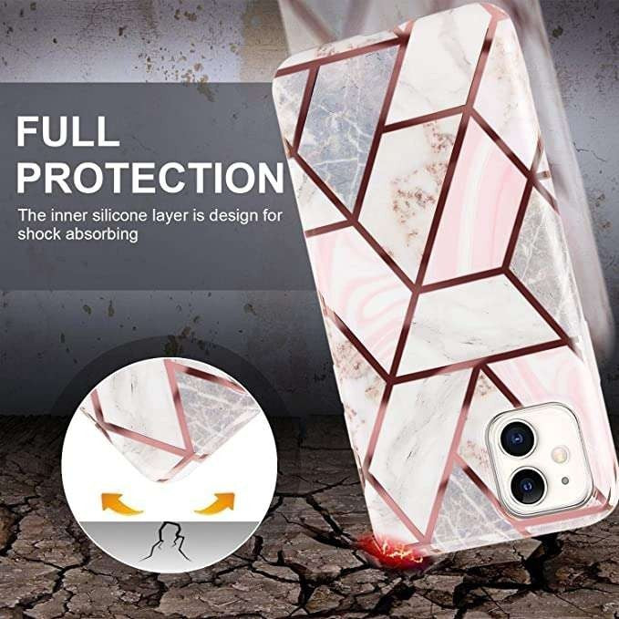 Husa protectie pentru Samsung S10E Soft IMD TPU Marble Geometric Alb