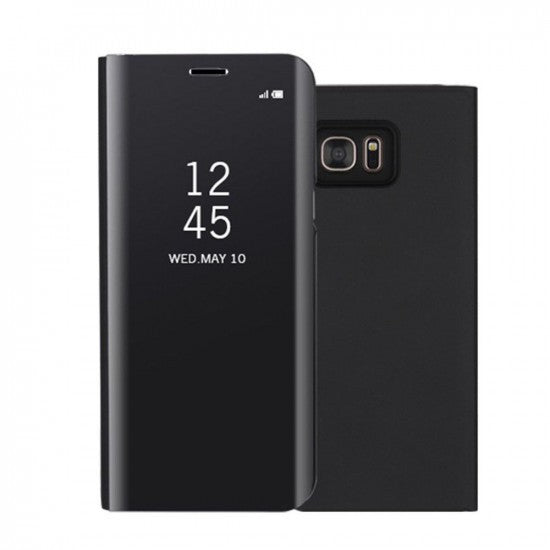 Husa Samsung Galaxy A8 2018 Flip Cover Oglinda Negru