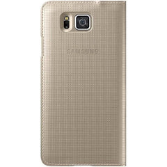 Husa Samsung Galaxy Alpha Piele S-View Samsung Auriu