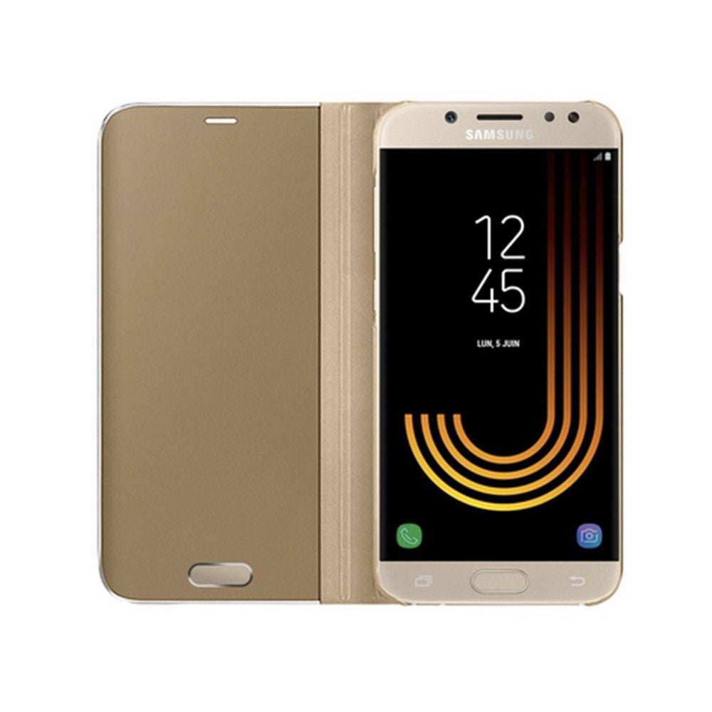 Husa Samsung Galaxy J3 2017 Flip Cover Oglinda Auriu
