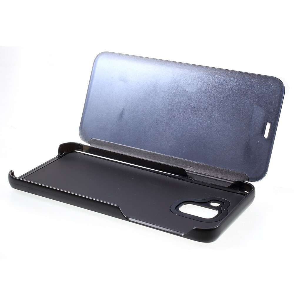 Husa Samsung Galaxy J6 Plus 2018 Kaveny® Flip Cover Oglinda Negru
