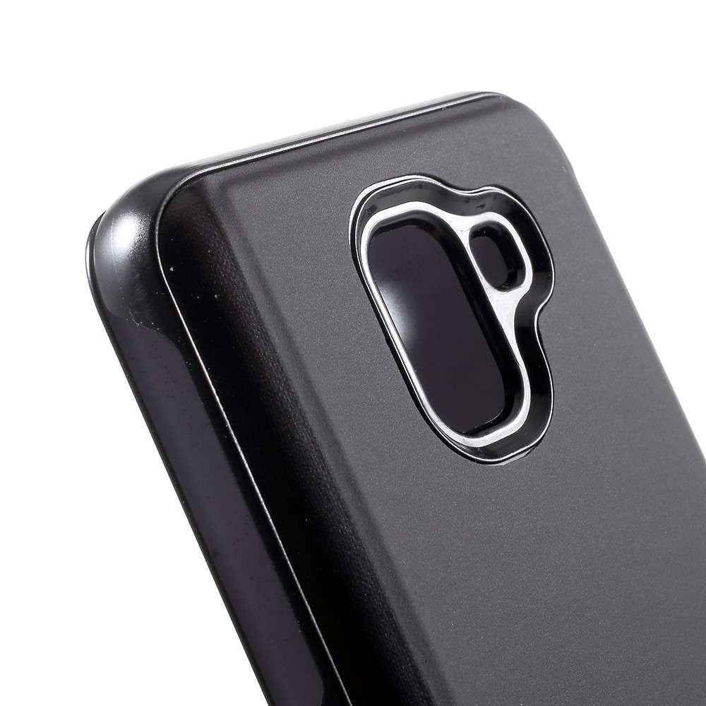Husa Samsung Galaxy J6 Plus 2018 Kaveny® Flip Cover Oglinda Negru