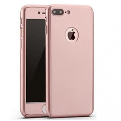 Husa Samsung Galaxy Note 8 Full Cover 360 Roz Auriu + Folie de protectie