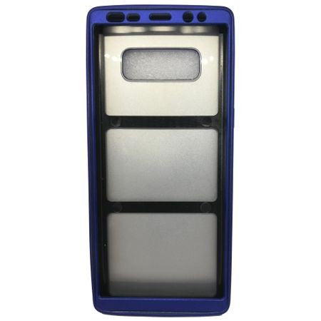 Husa Samsung Galaxy Note 8 Full Silicone 360 Albastru + Folie de protectie