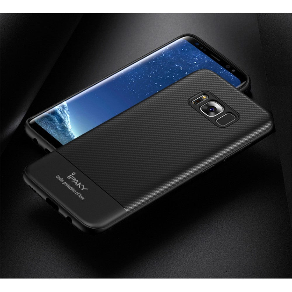 Husa Samsung Galaxy S8 Plus IPAKY Carbon Fiber Negru