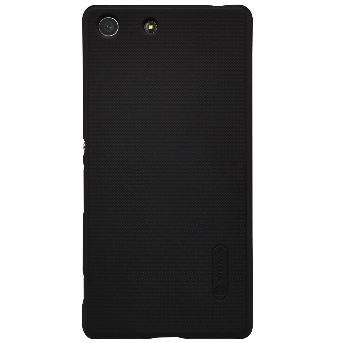 Husa Sony Xperia M5 Nillkin Frosted Shield Negru + Folie de protectie