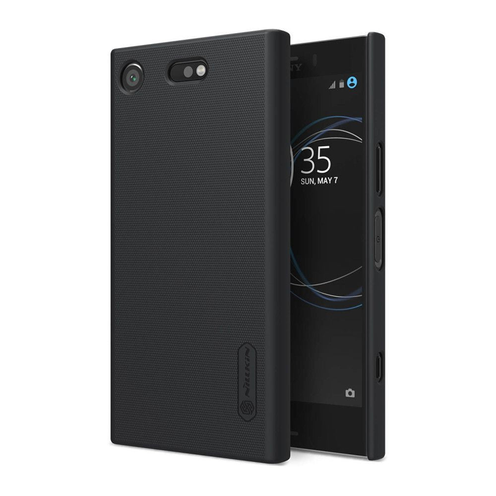 Husa Sony Xperia XZ1 Compact Nillkin Frosted Shield Negru + Folie de protectie