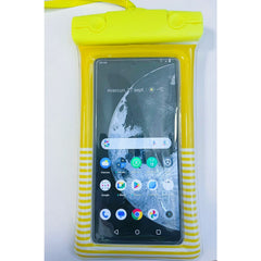 Husa subacvatica Cushion Waterproof Kaveny, Snowproof, Universala, Dungata, cu Snur, pentru telefon sau documente, Galben