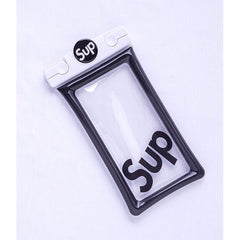 Husa subacvatica Mascot Waterproof Kaveny, Snowproof, Universala, cu Snur, pentru telefon sau documente, Sup, Alb-Negru