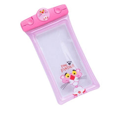 Husa subacvatica Mascot Waterproof Kaveny, Snowproof, Universala, cu Snur, pentru telefon sau documente, Pantera, Roz