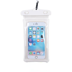 Husa subacvatica Waterproof Kaveny, Snowproof, Universala, Senzoriala, cu Snur, pentru telefon sau documente, Alb