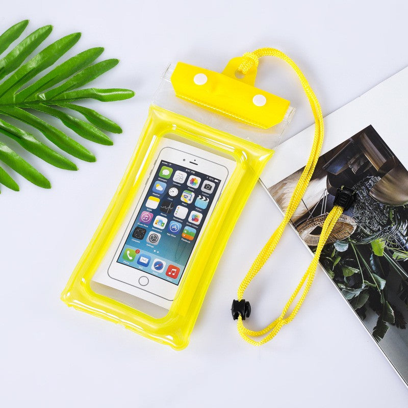 Husa subacvatica Zip Waterproof Kaveny, Snowproof, Universala, Impermeabila, cu Snur, pentru telefon sau documente, Galben