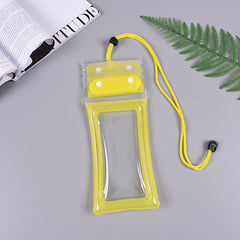 Husa subacvatica Zip Waterproof Kaveny, Snowproof, Universala, Impermeabila, cu Snur, pentru telefon sau documente, Galben