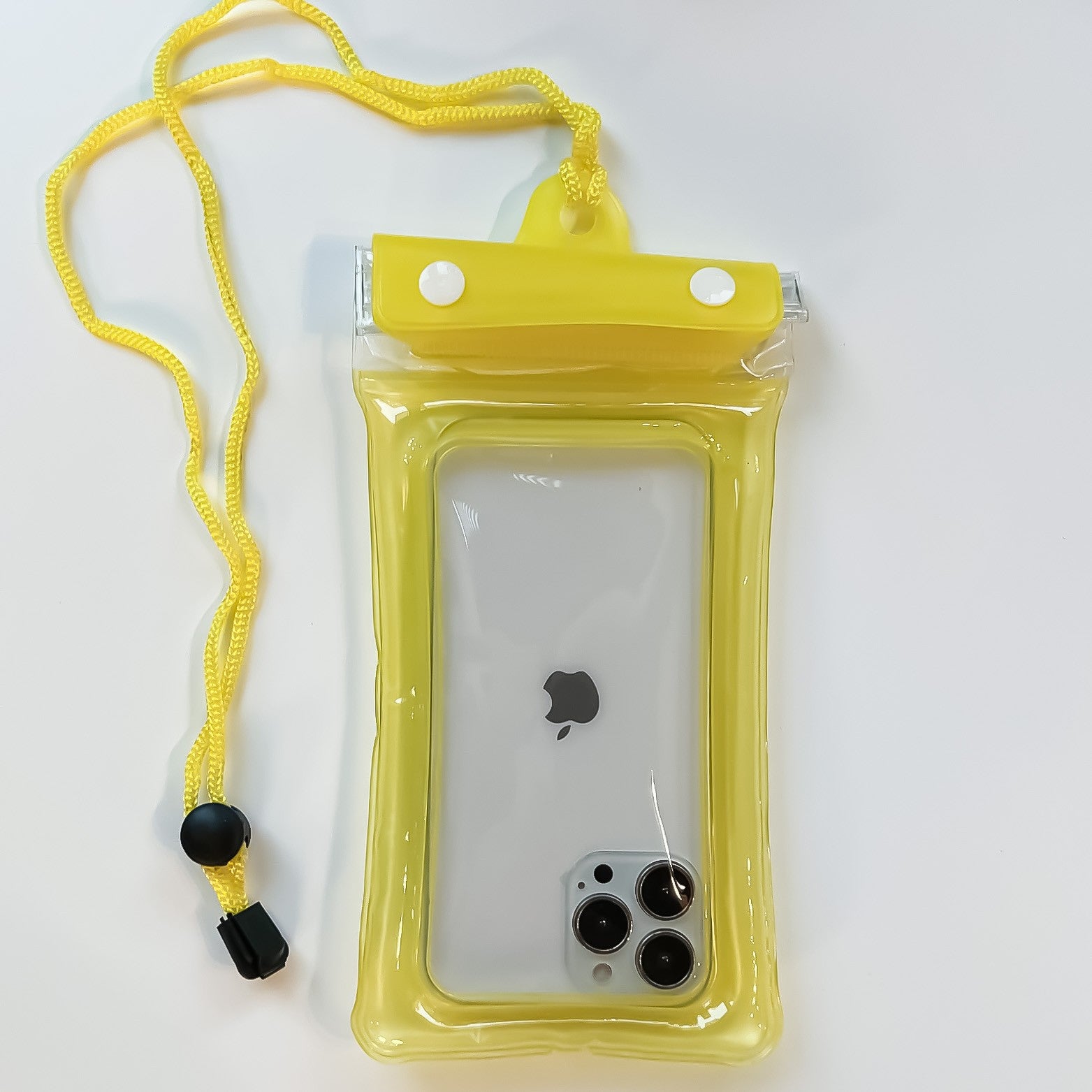 Husa subacvatica Zip Waterproof Kaveny, Snowproof, Universala, Impermeabila, cu Snur, pentru telefon sau documente, Galben