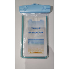 Husa subacvatica Zip Waterproof Kaveny, Snowproof, Universala, Impermeabila, cu Snur, pentru telefon sau documente, Albastru deschis
