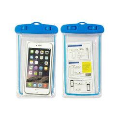 Husa subacvatica Zip Waterproof Kaveny, Snowproof, Universala, Impermeabila, cu Snur, pentru telefon sau documente, Albastru deschis