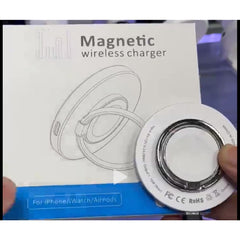 Incarcator 3 in 1  fara fir, Wireless, portabil Kadeny, MagSafe 15W, functie suport, inel rotabil 360 grade,pentru seriile iPhone 14, iPhone 13 si iPhone 12, iWatch, AirPods