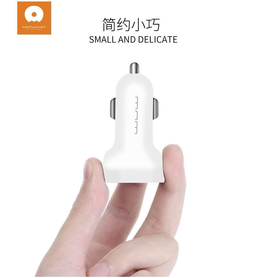 Incarcator auto 2A 2USB   Cablu Micro-USB 2A WUW-T22 Kadeny, Alb