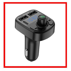 Incarcator Auto cu MP3 Player, Kadeny, Bluetooth 5.0, 5V, 2 x USB, Type C, Negru