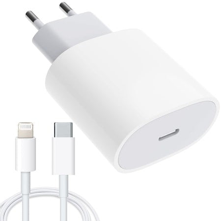 Incarcator compatibil cu iPhone, USB Type-C, Fast charge, Putere 20W, Kadeny, Alb