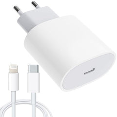 Incarcator compatibil cu iPhone, USB Type-C, Fast charge, Putere 20W, Kadeny, Alb
